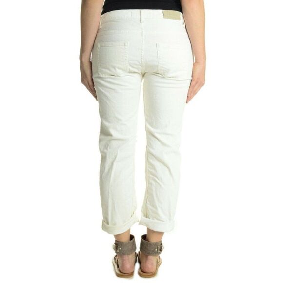 IRO Jeans Off White Distressed Cropped Jeans 28 - Picture 2 of 2
